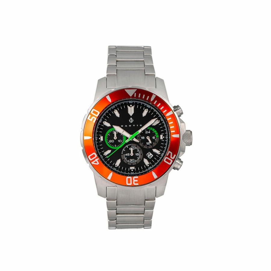 Heren NAUTIS | Nautis Dive Chrono 500 17065-A Heren Horloge 45Mm 50 Atm