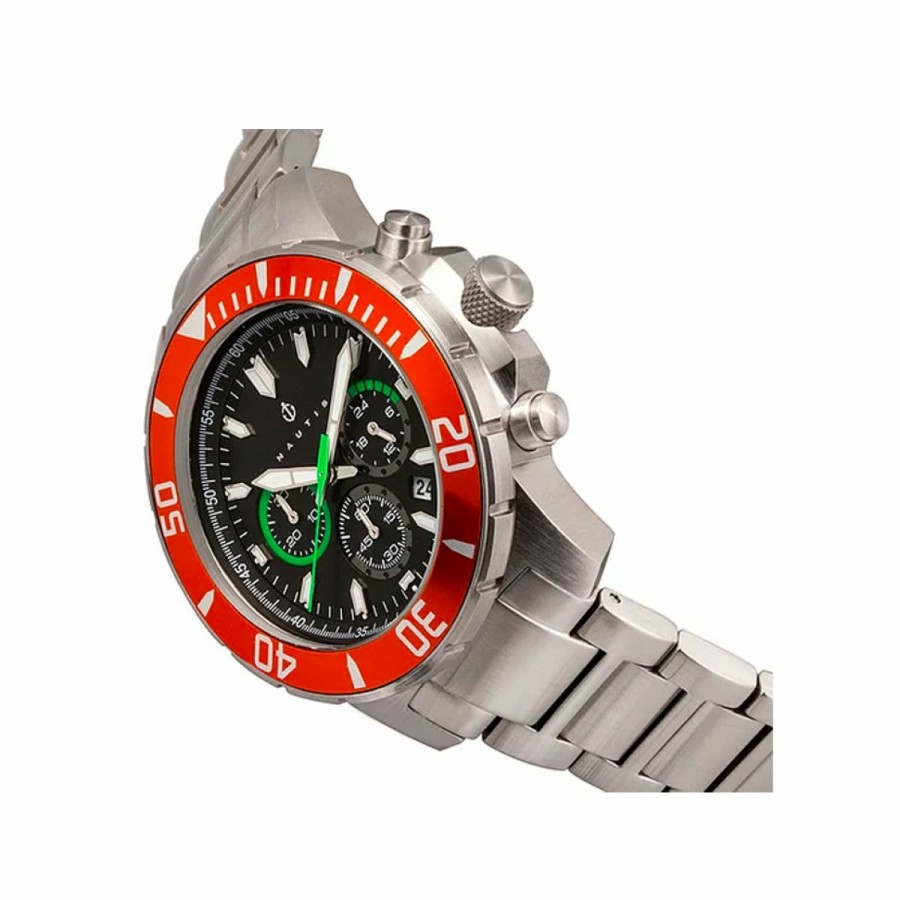 Heren NAUTIS | Nautis Dive Chrono 500 17065-A Heren Horloge 45Mm 50 Atm