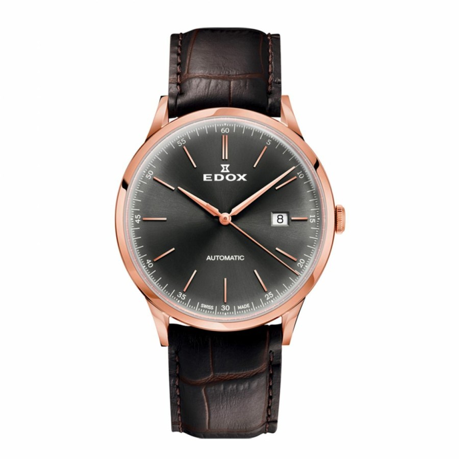 Heren Edox | Edox Les Vauberts 80106 37Rc Gir Heren Horloge 42Mm 5 Atm