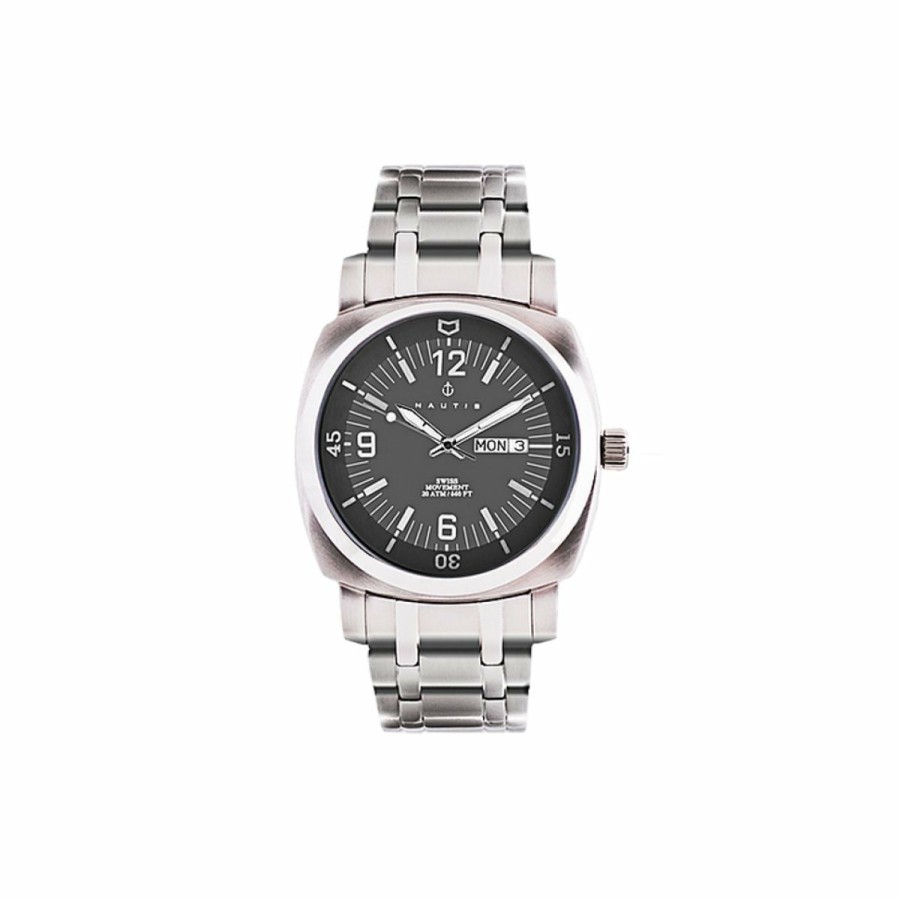 Heren NAUTIS | Nautis Stealth Gl2087-G Heren Horloge 45Mm 20 Atm