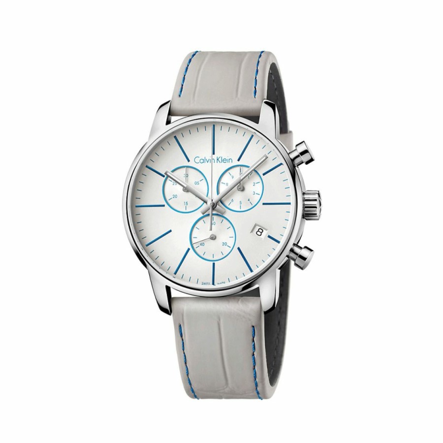 Heren Calvin Klein | Calvin Klein City K2G271Q4 Heren Horloge 43 Mm 5 Atm